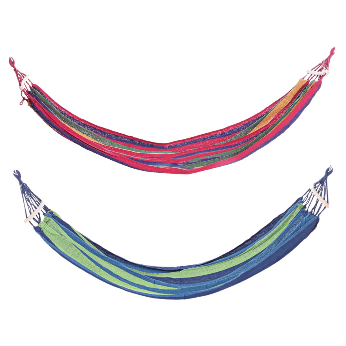 Ultralight Camping Hammock with Storage Bag Portable Rainbow Canvas Outdoor Activities Swing