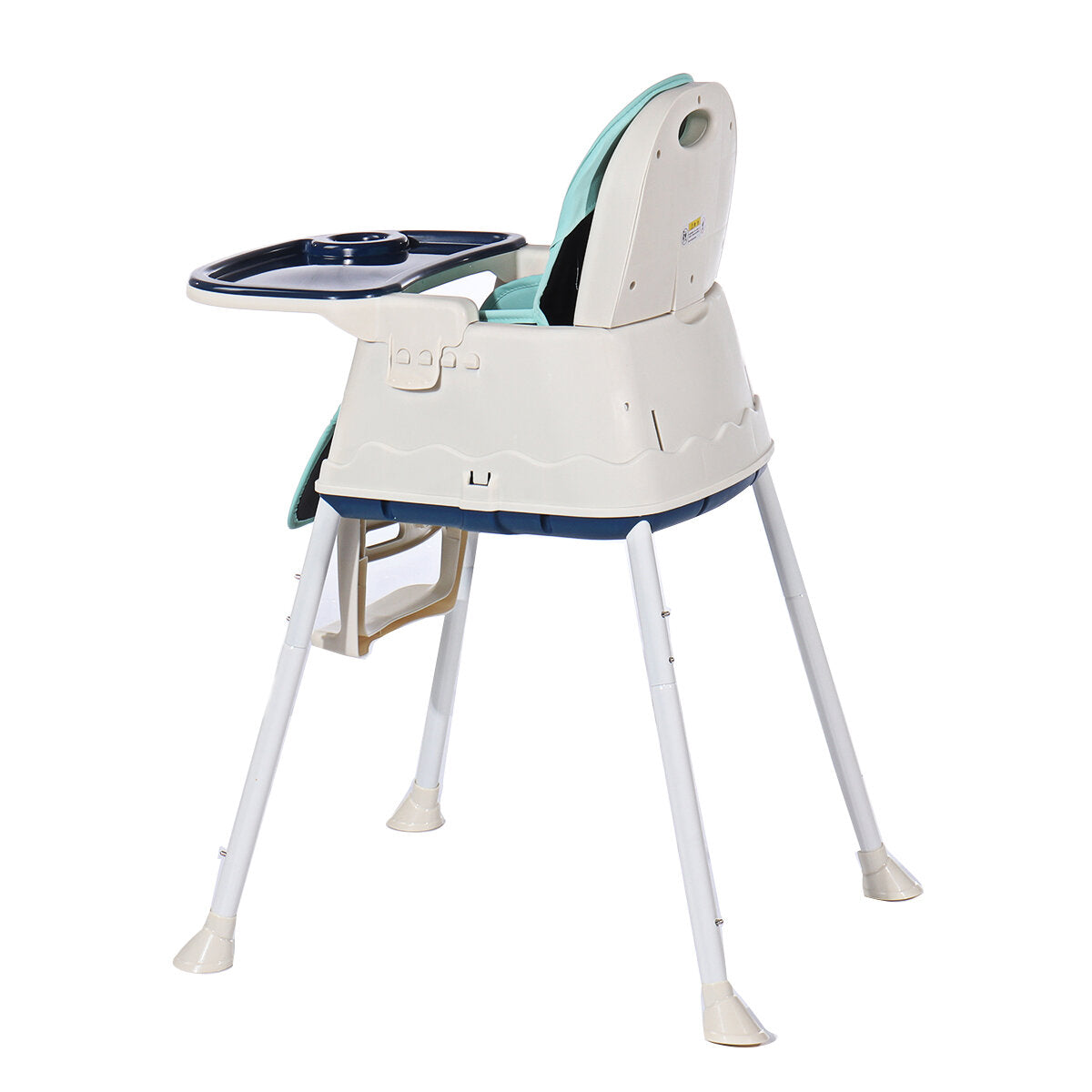 3-in-1 Kids Feeding Chair Baby Toddler Adjustable Highchair Booster Play with Tray Wheel