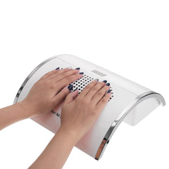 80W 2 in 1 USB Nail Dryer Lamp Fan Automatic Infrared Sensor Timing Nail Polish Gel Curing Light Vacuum Cleaner Manicure Tools with 36Pcs Double Light Source LEDS