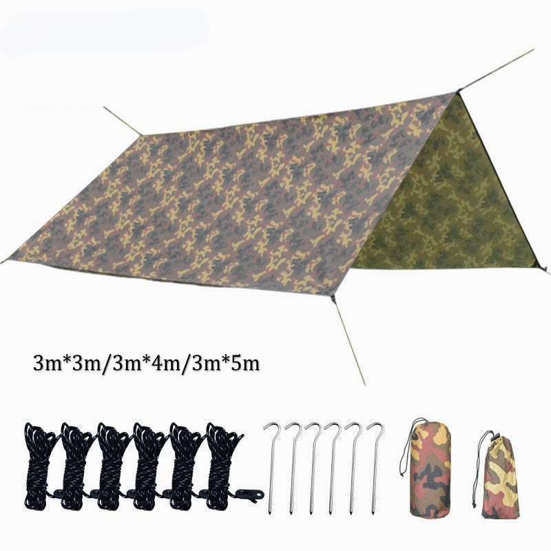 Square Camouflage Awnings Ultra Light Waterproof Outdoor Camping Tarp Tourist Travel Sun Shelter Garden Canopy