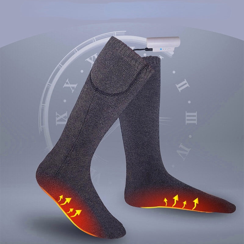 Three Gears USB Socks Warm Foot Treasure Electric Heating Socks Winter Men and Women Foot Warmer Socks