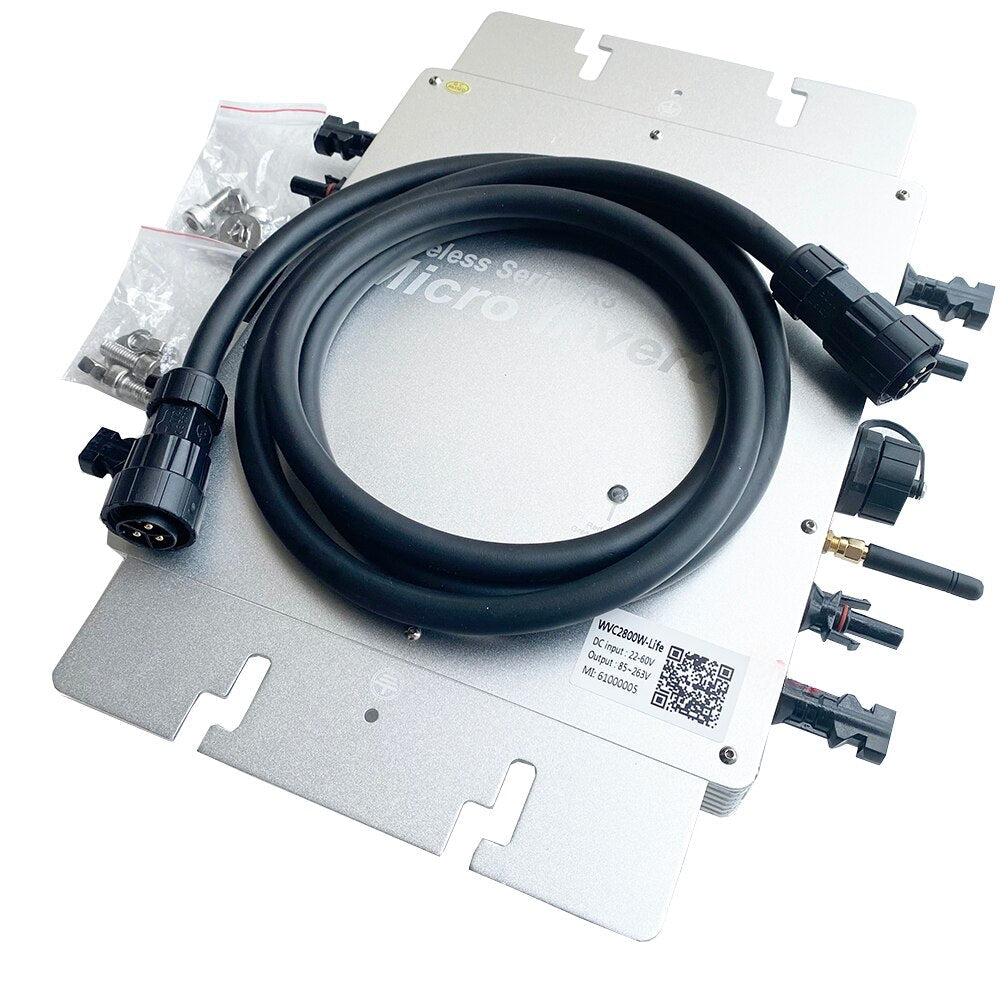 MPPT Solar Grid Tie Inverter 2800W for 4 Circuits Input PV Panels DC22-60V to AC220V110V