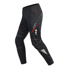 Winter Men's Fleece Warm Windproof Trousers Waterproof Reflective Long Pants For Outdoor Cycling Skiing Mountaineering