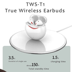 TWS bluetooth Headset BT5.0 Wireless Headphone Long Life HiFi Stereo Powerful Bass Low latency with Mic