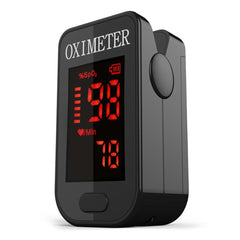 Household Black LED Finger Pulse Oximeter Heart Beat At 1 Min Saturation Monitor Pulse Heart Rate Blood Oxygen SPO2 Monitor