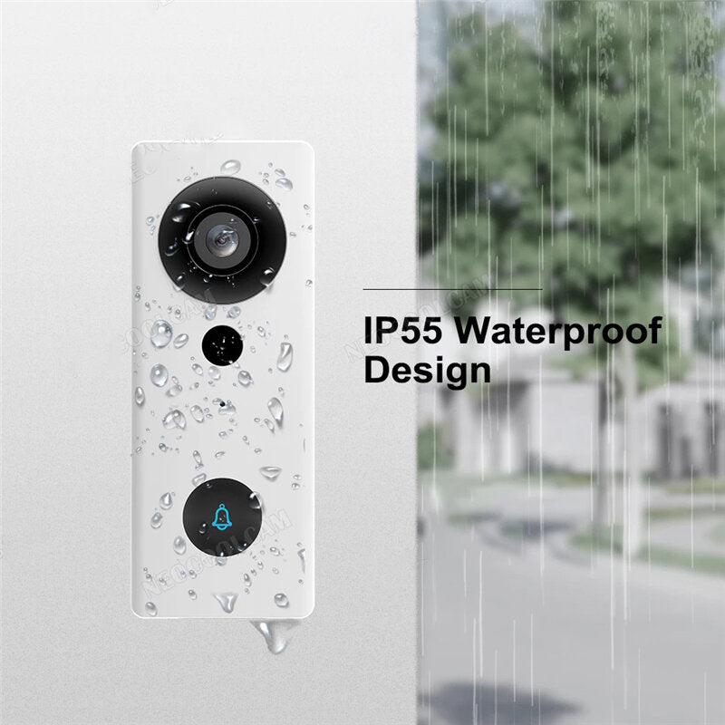 1080P Video Doorbell WiFi Smart Home Intercom Night Vision Anti-theft PIR Alarm Wireless Cam Outdoor Waterproof Door Bell