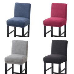 Dining Room Chair Seat Covers Slip Stretch Wedding Banquet Party Removable Stretch Polar Fleece Twill Bar Stool Chair Cover Slipcovers Hotel Counter Decor