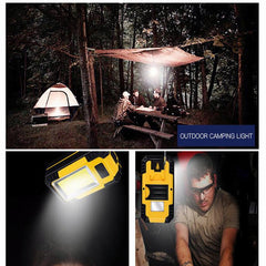 Camping Tent Emergency Light Super Bright COB LED Rechargeable Outdoor Portable Flashlight Retro Camp Light Lantern