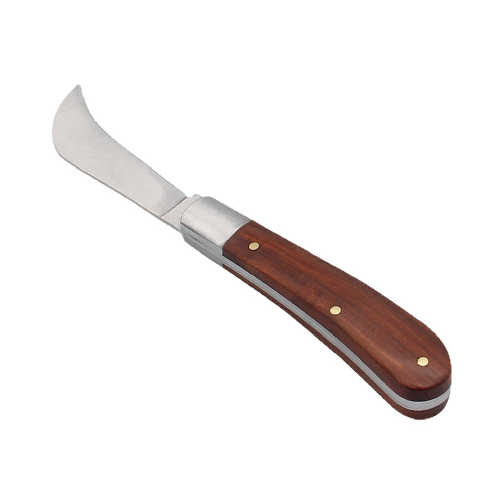 Stainless Steel Mushroom Knife Wallpaper Rosewood Handle Sickle Pocket Folding Knife Electrician Knife Camping Survival Tools