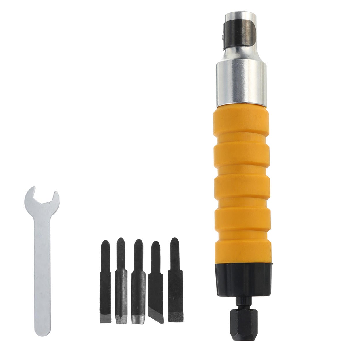 Electric wood working Carving Chisel Wood Carving Tool Set With 5 Cutter Head And Flexible Shaft For Electric Drill Electric Grinder