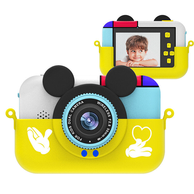 HD 2.4inch IPS Screen Children 28MP 1080P Mini Digital Camera Camcorder Dual Lens 800mAh Rechargeable Battery Portable Cameras for Kids Toys Selfie Video
