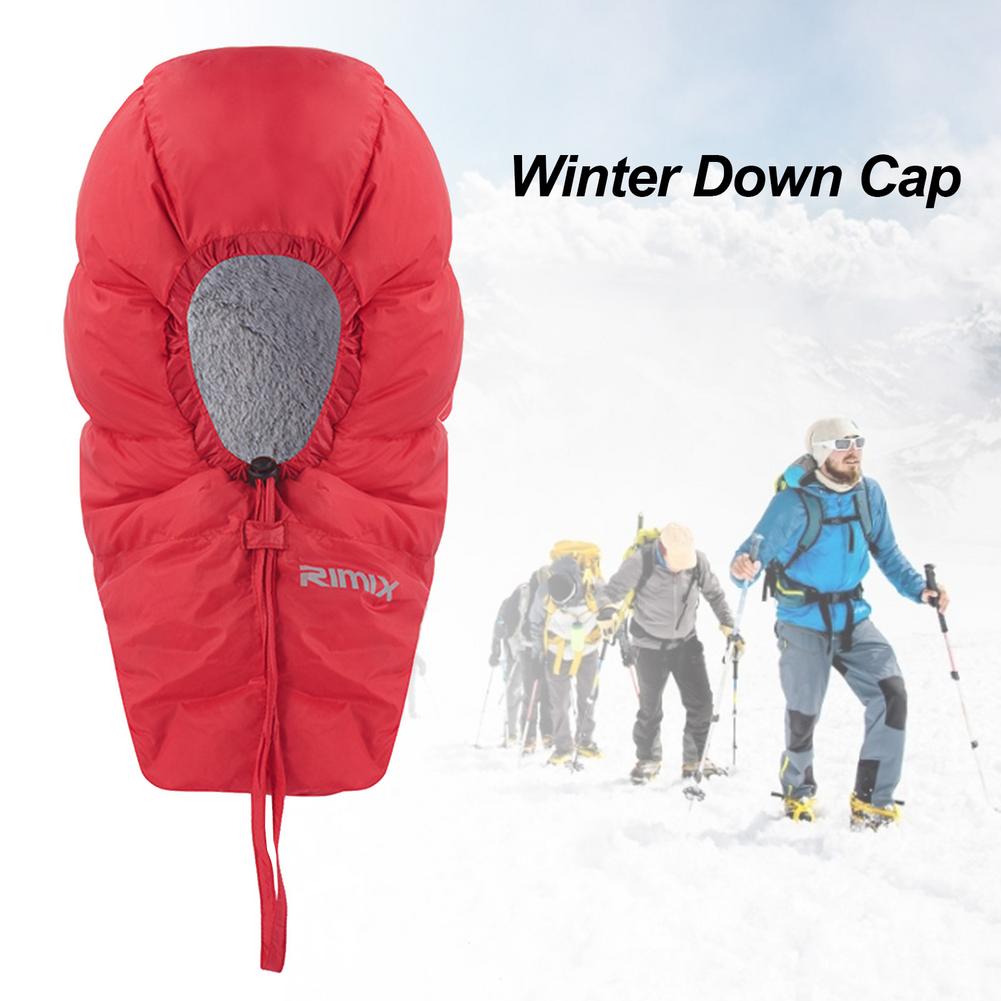 Winter Skiing Down Hat Hat Warm Waterproof Ear Covering Free Size Camping Hiking Snow Skiing Warm Hat For Envelope Sleeping Bag