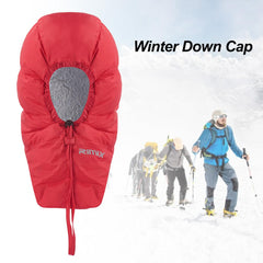Winter Skiing Down Hat Hat Warm Waterproof Ear Covering Free Size Camping Hiking Snow Skiing Warm Hat For Envelope Sleeping Bag