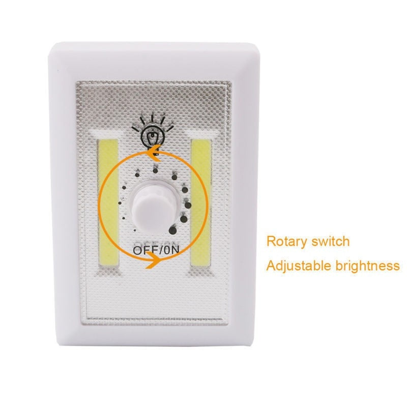 COB Magnetic Mini LED Cordless Light Switch Wall Night Lights Battery Operated Kitchen Cabinet Garage Closet Camp Emergency Lamp