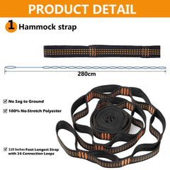 Super Strong Hammock Strap Hanging Hammock Belt Hamaca Hamak for Camping,Traveling,Portable Hanging Tree Rope