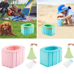 Outdoor Portable Folding Toilet Urinal Mobile Seat Potty for Kids Children Travel Hiking Camping