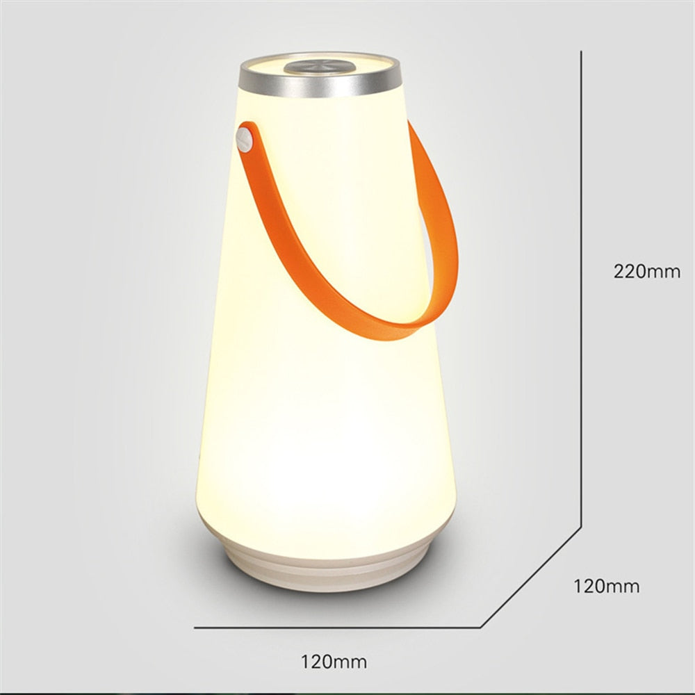 Touch Switch LED Desktop Lamp Portable Hanging Lantern Light USB Rechargeable for Indoor Bedside Living Room Camping Nightlights