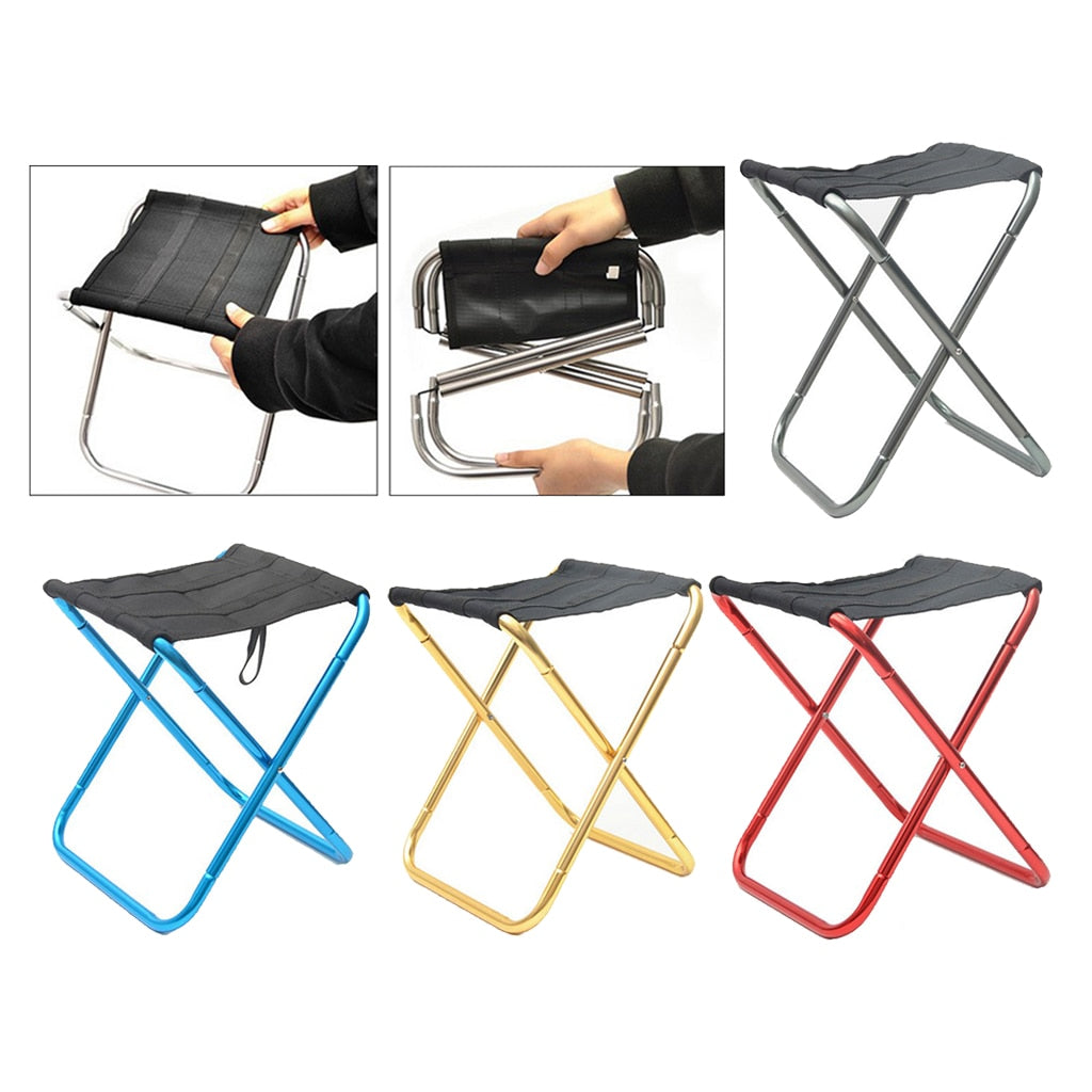 Mini Portable Folding Chair Outdoor Camping Fishing Picnic Bbq Beach Chair Seat Backpacking Seat Camping Stool