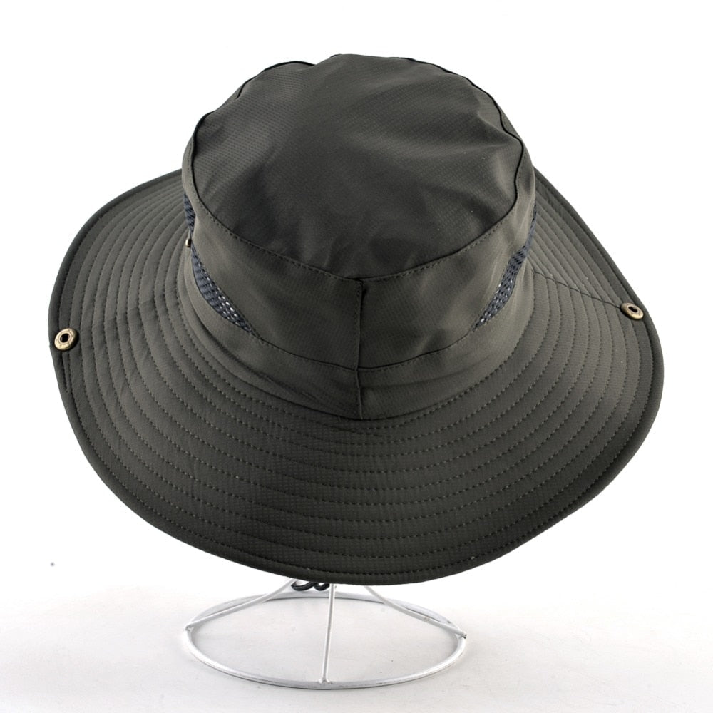 Sun hats for men Outdoor Fishing cap Wide Brim Anti-UV Summer Hiking camping