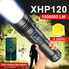 Powerful Led Flashlight XHP90 High Power Torch light Rechargeable Tactical flashlight 18650 Usb Camping Lamp