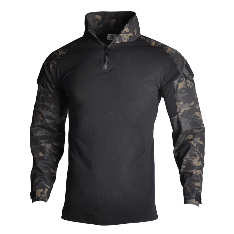 Army T Shirt Men Outdoor Tactical Military T-Shirts Camouflage Long Sleeve Sports Shirts Breathable Climbing Fishing Clothing