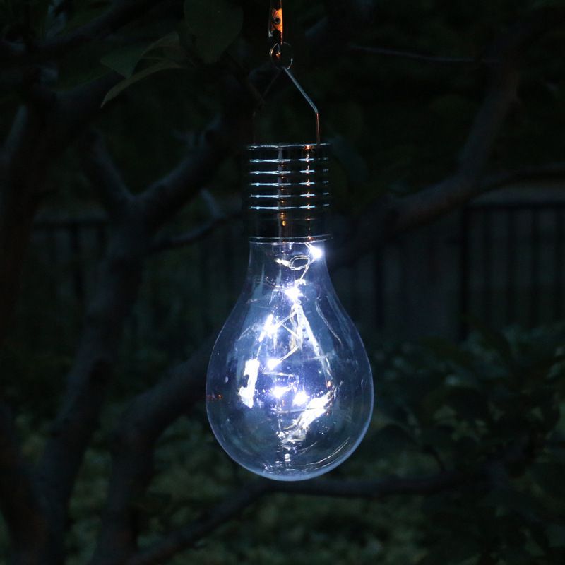 Solar Panels LED Waterproof Solar Outdoor Garden Camping Hanging Night Light Lamp Bulb Clearance Sale for outdoor decoration