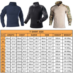 Army T Shirt Men Outdoor Tactical Military T-Shirts Camouflage Long Sleeve Sports Shirts Breathable Climbing Fishing Clothing