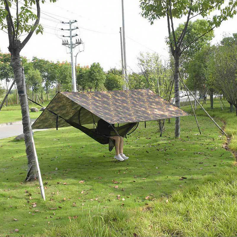 Square Camouflage Awnings Ultra Light Waterproof Outdoor Camping Tarp Tourist Travel Sun Shelter Garden Canopy