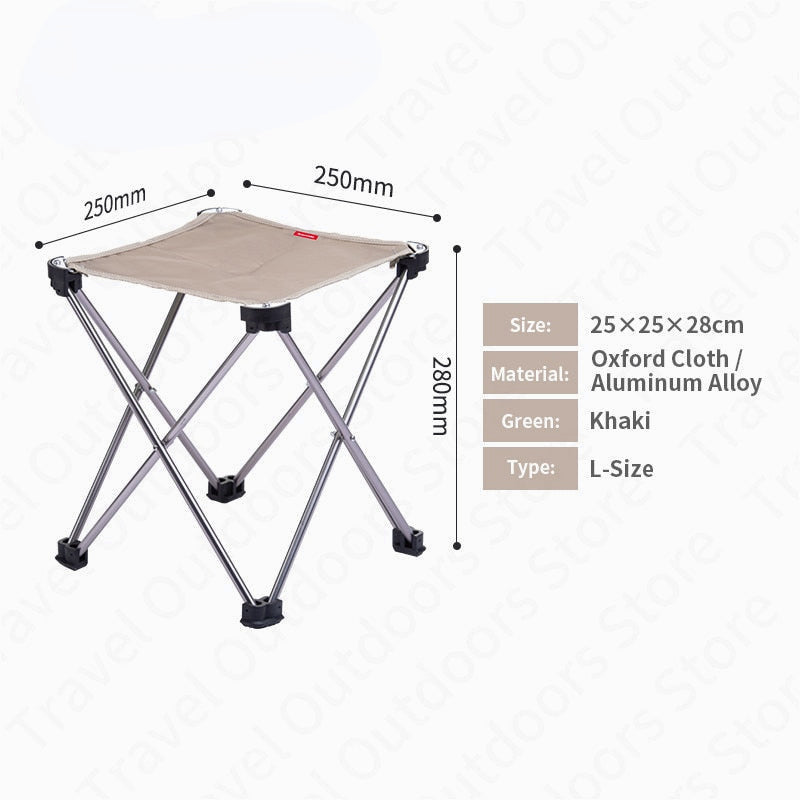 Outdoor Aluminum Alloy Folding Chair Ultralight 0.3kg Portable Fishing Chair 900D Oxford Cloth Camping Picnic Chair