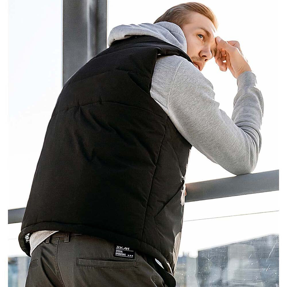4-Heating Area Graphene Electric Heated Vest Men Outdoor Winter Warm USB Smart Thermostatic Heating Jacket