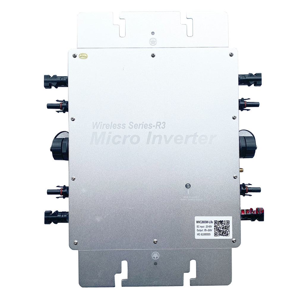 MPPT Solar Grid Tie Inverter 1400W for 4 Circuits Input PV Panels DC22-60V to AC220V110V