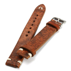 Straps Vintage Style Distressed Leather Wome/Men Watch Band Strap with Stitching