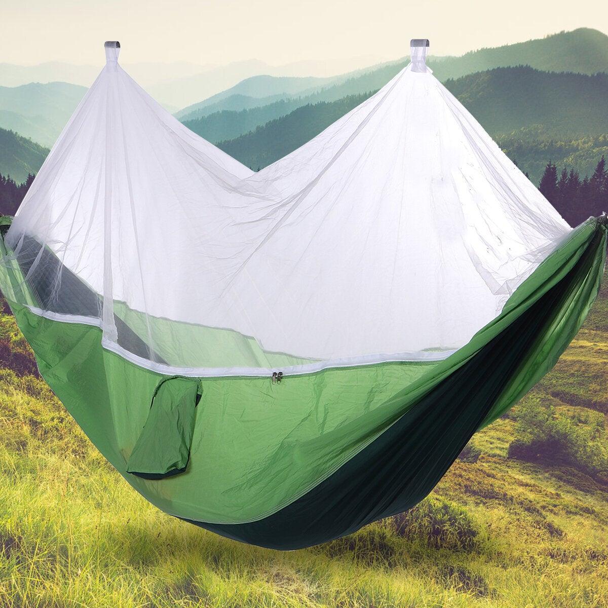Double Ultra-thin Anti-mosquito Net Hammock with Nylon Polyester for Outdoor