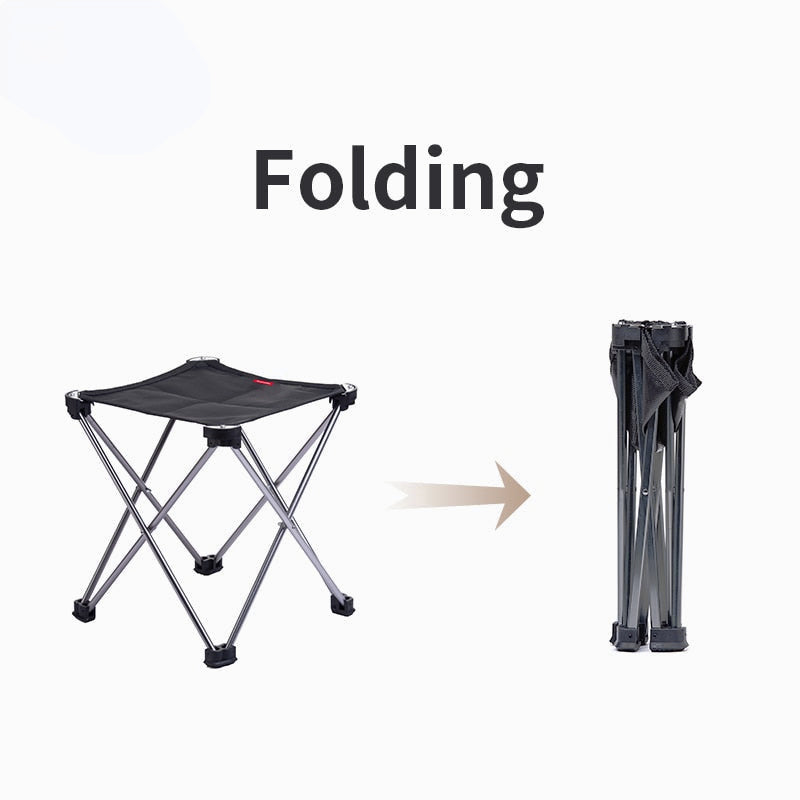 Outdoor Aluminum Alloy Folding Chair Ultralight 0.3kg Portable Fishing Chair 900D Oxford Cloth Camping Picnic Chair