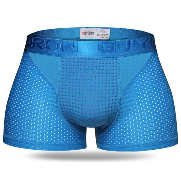 Mens Ice Silk Mesh Magnetic Therapy Health Care Underwear