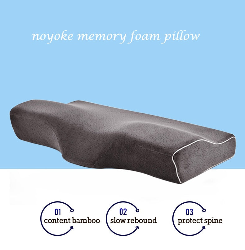 Memory-Foam Pillows for Bedroom Sleeping Butterfly Shaped Orthopedic Neck Protect Cervical Bed Pillow