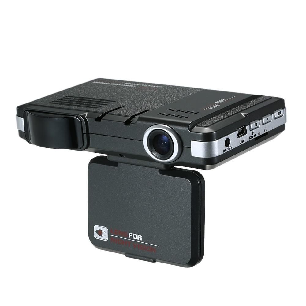 Anti Radar Detector Car DVR 2 in 1 720P Dash Cam Speed with Full Band Mute Button Loop Recording G-Sensor