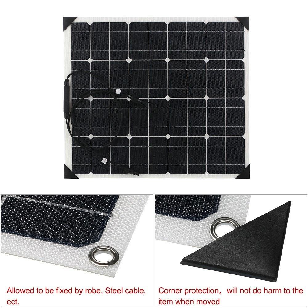 Flexible Monocrystalline Silicon Solar Panels High Conversion Rate Panel System for RV Home use