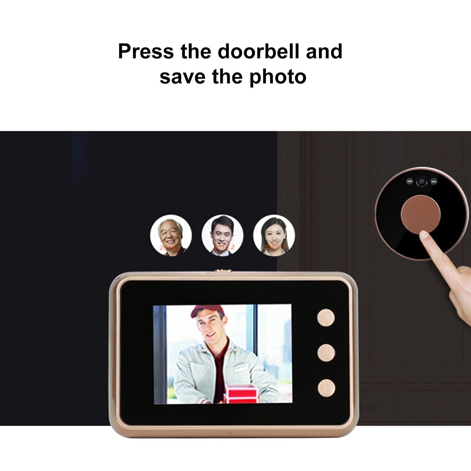 2.8'' Digital Door Viewer Smart LCD Peephole Camera HD Monitor with Night Vision for Home Security