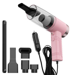 3 In 1 Car Vacuum Cleaner 4500Pa Powerful Suction Wet Dry Dual Use Low Noise LED Lighting Double Layer Filter for Home Car