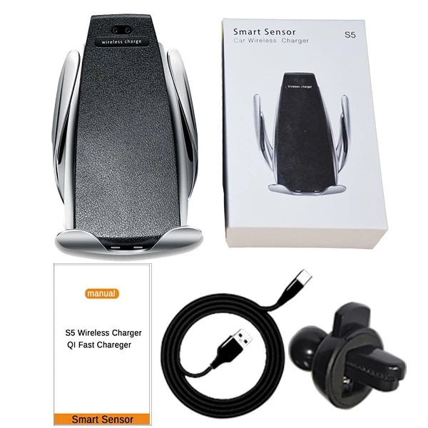 Automatic Clamping 10W Wireless Car Charger for Smart Phone - JustgreenBox