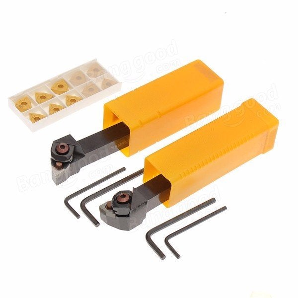 Index External Lathe Turning Tool Holder With 10pcs Blades