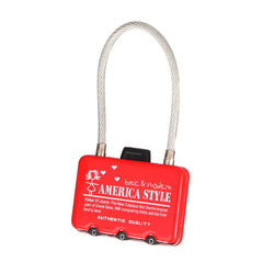 Cartoon Pattern 3 Digit Luggage Combination Password Bike Locks Padlocks