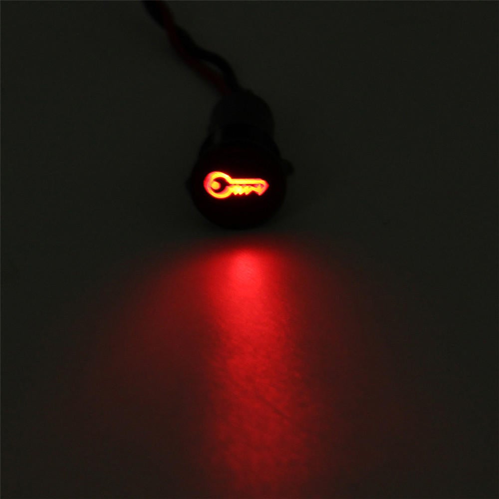 12 8mm LED Dash Panel Warning Light Indicator Lamp With Line And Symbol For Car Boat