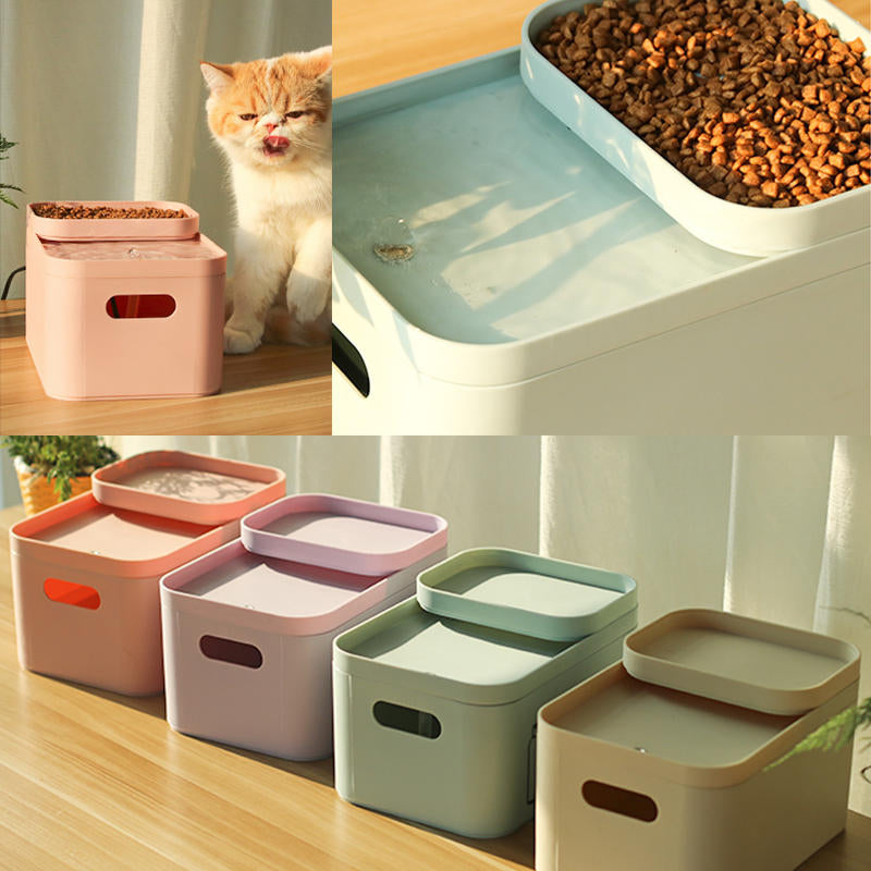 2L Pet Automatic Filter Water Dispenser Dog Cat Water Food Bowl PP Hunting Dog Feeder