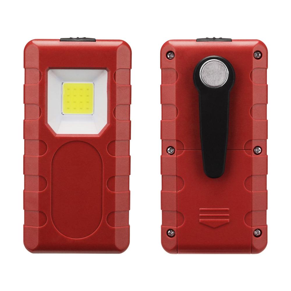 3W Portable COB Pocket Work Light Magnetic Pen Clip Camping Lamp Car Inspection Flashlight