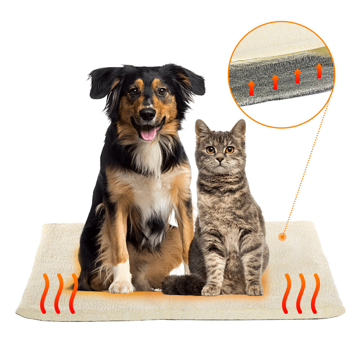 Self-heating Blanket Warming Blanket Cat Dogs Pets Warming Mat Cat with Anti-slip Design Sleeping Pad Puppy Supplies