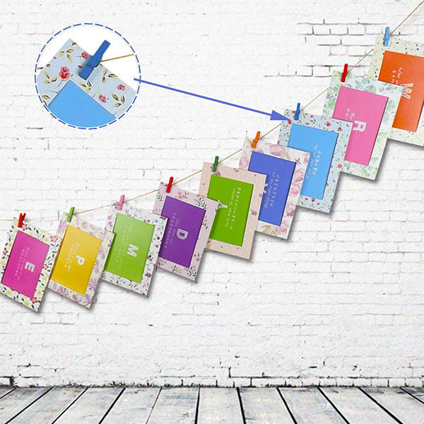 10pcs Colorful Wodden Clothespins Durable Photo Paper Peg Pin Craft Clips