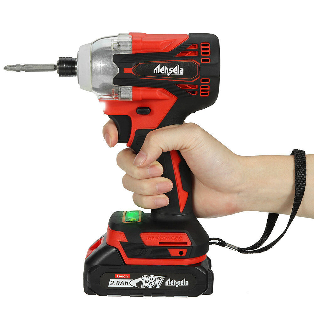 18V Brushless Impact Driver Kit Cordless Electric 1/4 inch Screwdriver