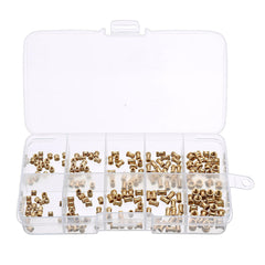 200Pcs M2/M2.5/M3 Knurled Brass Threaded Insert Nut Female Thread Embedment Nuts Assortment